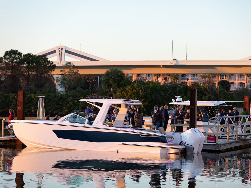 Yachts from MarineMax at the Westshore Marina District Jazz Stroll Event
